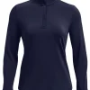 Under Armour Women'S Playoff 1/4 Zip - Midnight Navy/Metallic Silver