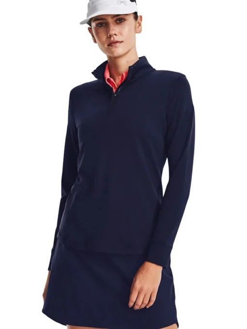 Under Armour Women'S Playoff 1/4 Zip - Midnight Navy/Metallic Silver